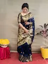 free-saree-101-navy-jungle-herbs-unstitched-original-imahbxn2g56e54uv.webp