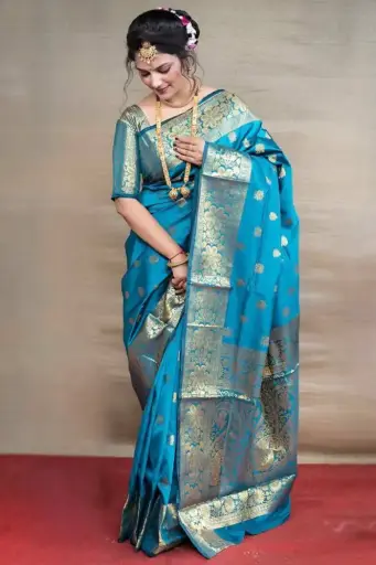 Pure Kanjivaram Silk Saree with Zari Work,South Indian Bridal Saree,Traditional Wedding Saree,Kanchipuram Pattu Saree for Women